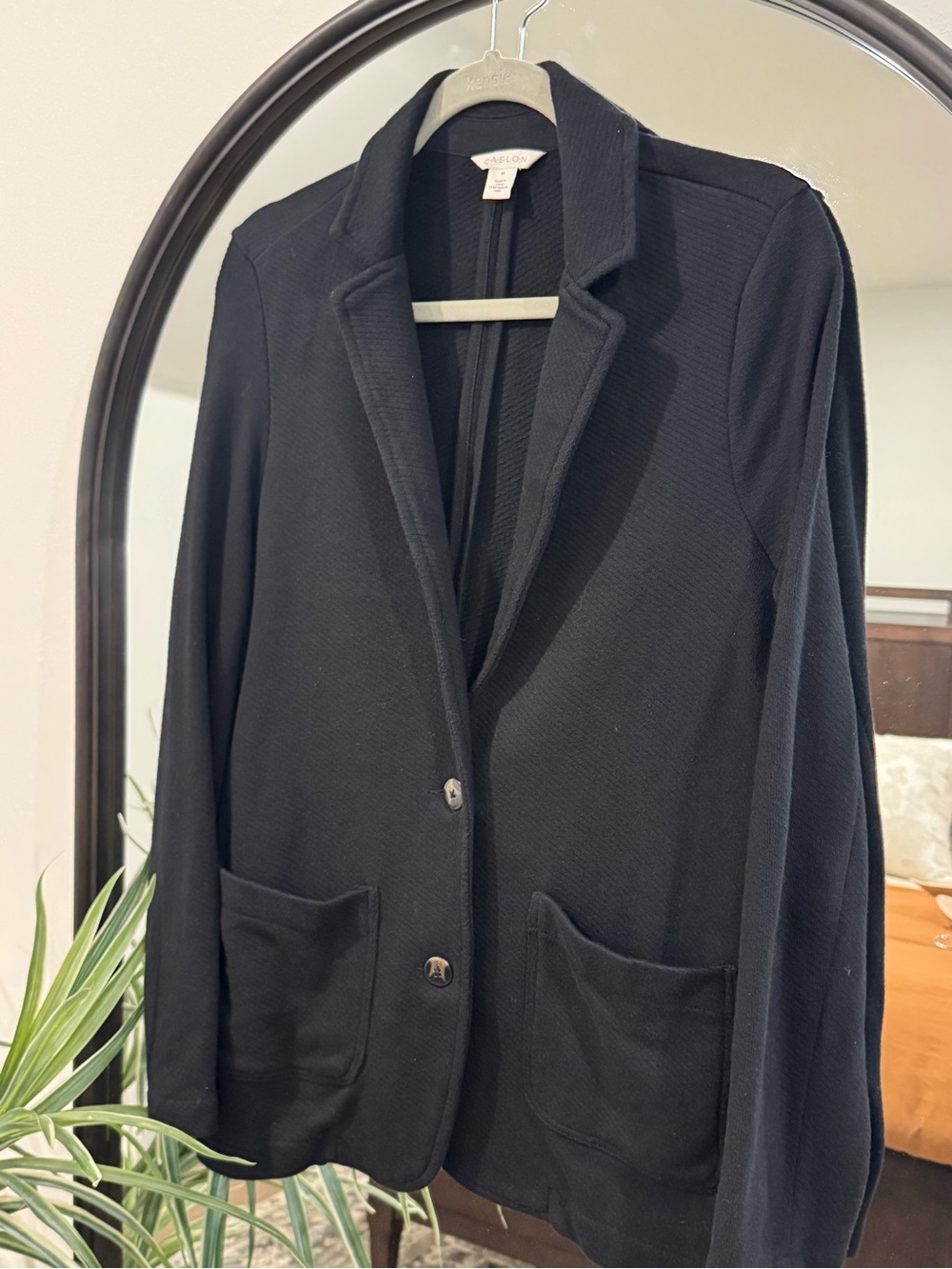 Caslon  Black Knit Blazer Jacket